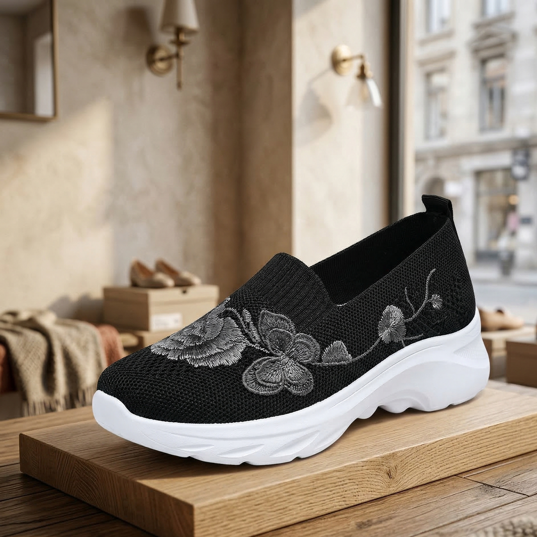 Leetha - Mocassins brodés de papillon