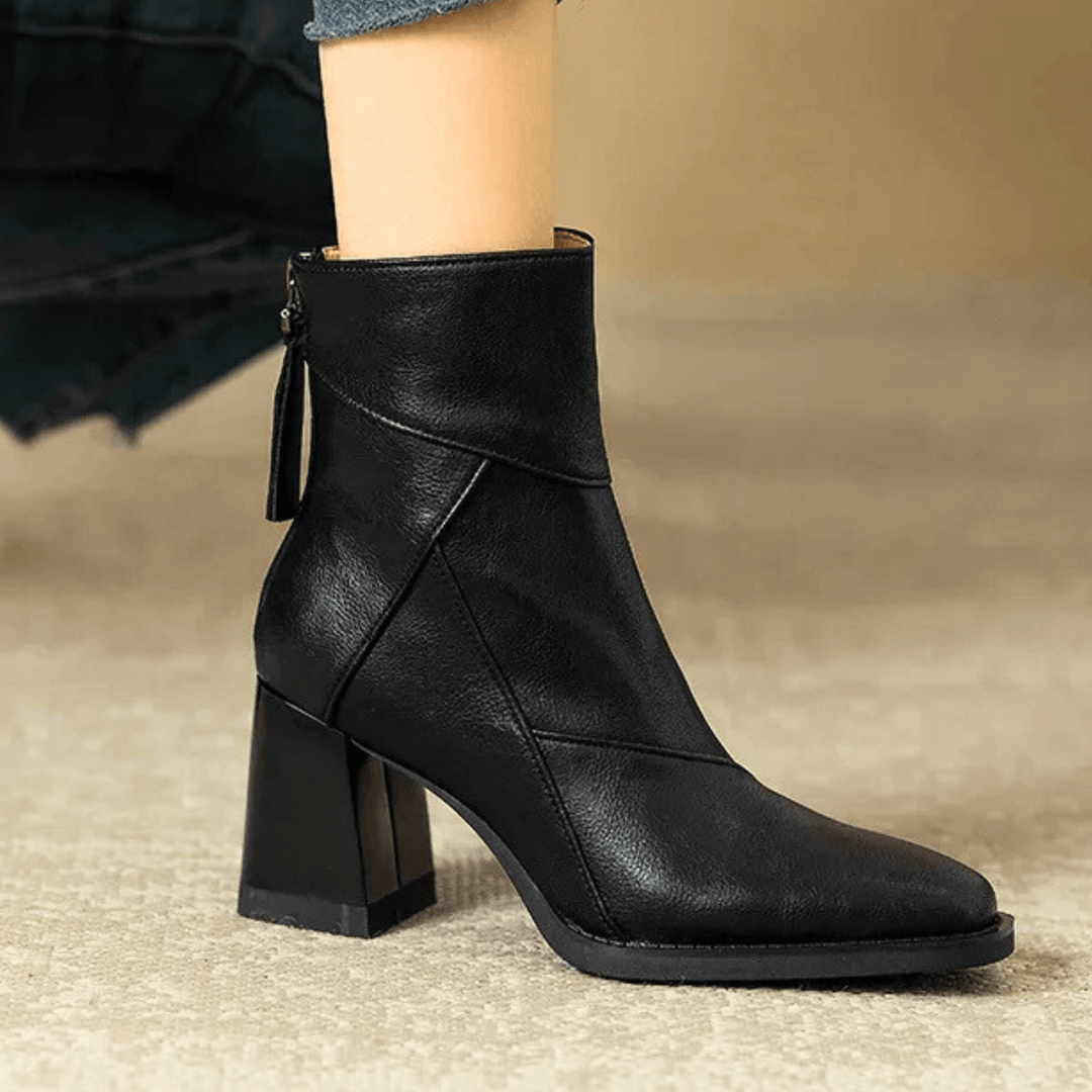 Einav - Bottines à Talon Épais de Style Britannique