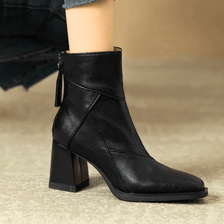 Einav - Bottines à Talon Épais de Style Britannique