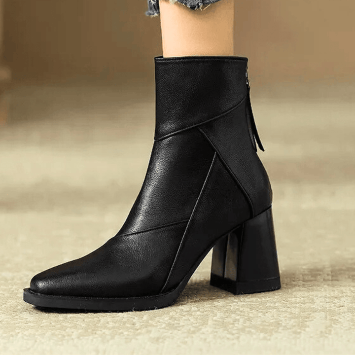 Einav - Bottines à Talon Épais de Style Britannique