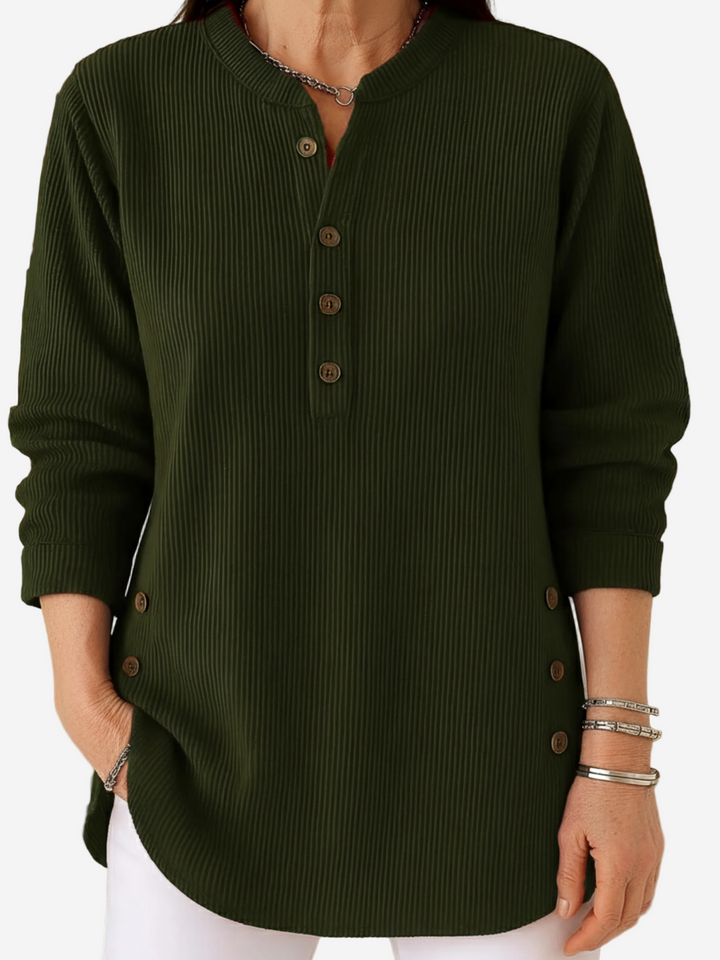 Harperly – Pull Tricot Uni à Manches Longues